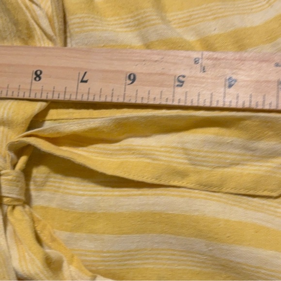 Patagonia Yellow Striped Shorts with tie front and hemp blend sz S - Picture 7 of 9